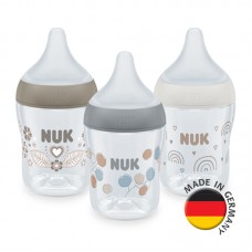 NUK Perfect Match Temperature Control Bottle with Soft Silicone Teat 150ml | Feeding Bottle | Made in Germany